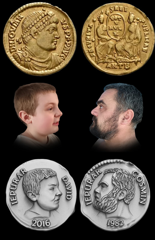 coins and faces