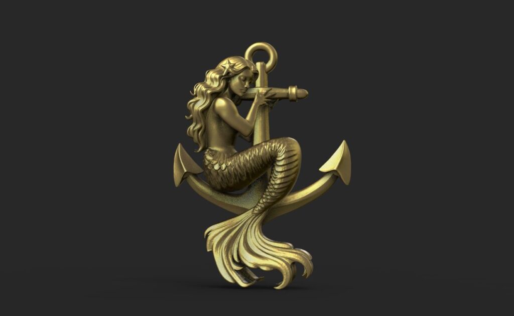 Mermaid on anchor