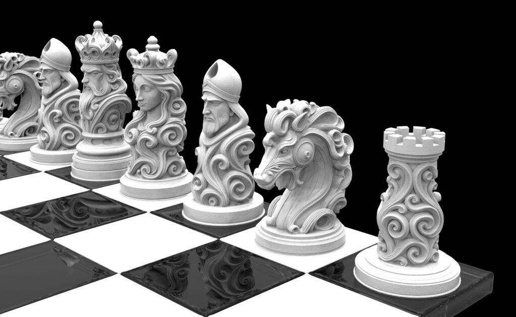 Fantasy baroque Chessboard